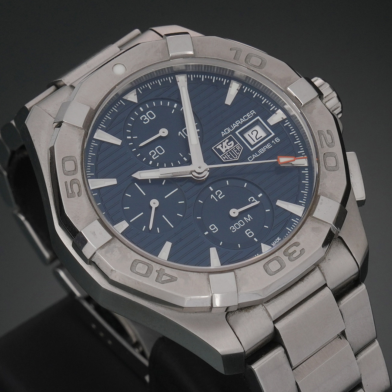 TAG HEUER(USED)태그호이어 아쿠아레이서 스틸 오토 크로노 CAY2112-2